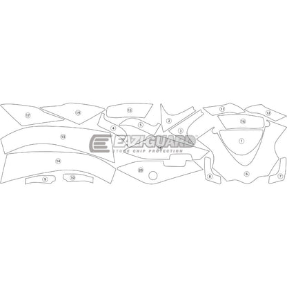 APRILIA RSV4 2015-2020 Matt Eazi-Guard Paint Protection Kit