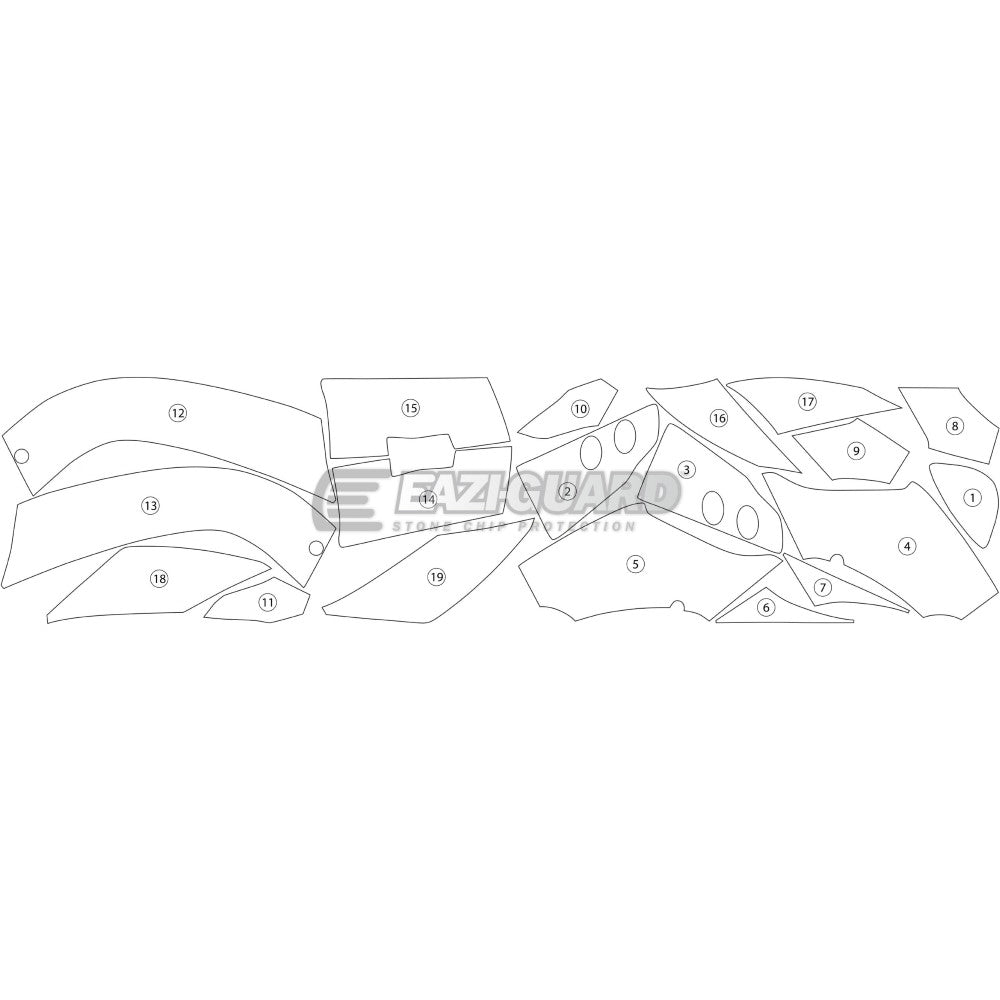DUCATI 899 PANIGALE 2013-2017 Gloss Eazi-Guard Paint Protection Kit
