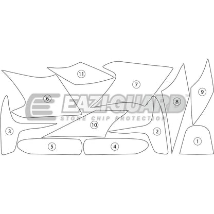 TRIUMPH 1050 SPEED TRIPLE 2011-2015 Matt Eazi-Guard Paint Protection Kit