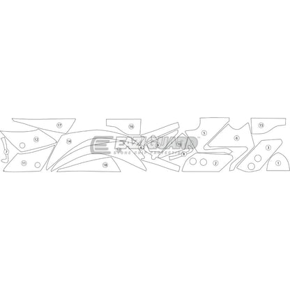 YAMAHA YZF-R125 2014-2018 Gloss Eazi-Guard Paint Protection Kit