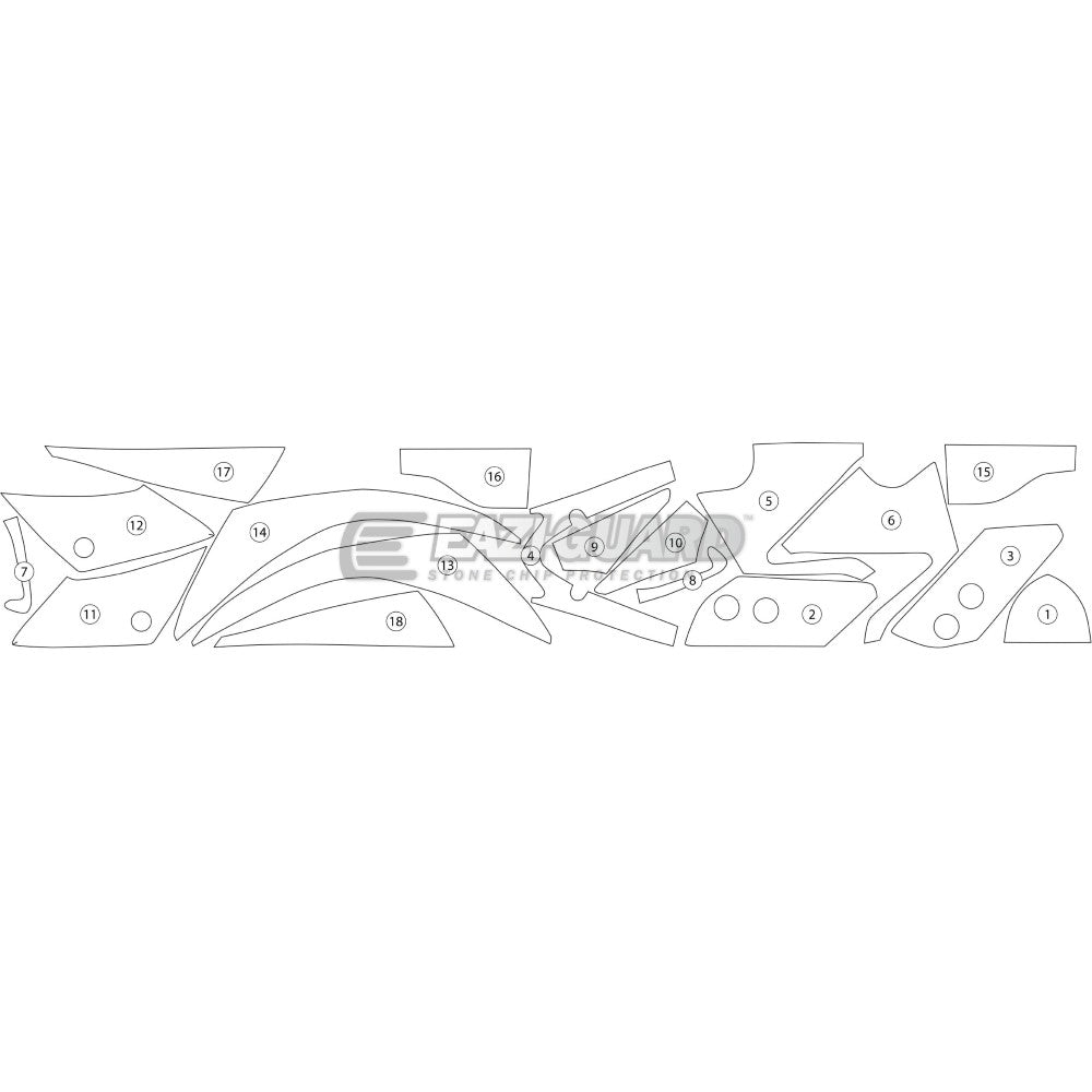 YAMAHA YZF-R125 2014-2018 Matt Eazi-Guard Paint Protection Kit