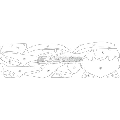 YAMAHA YZF-R1M 2015-2019 Matt Eazi-Guard Paint Protection Kit
