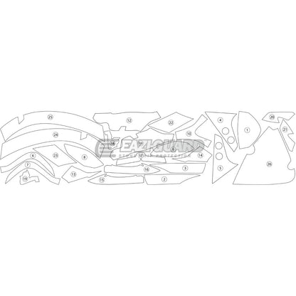 YAMAHA FJR1300AE/AS 2014-2020 Matt Eazi-Guard Paint Protection Kit