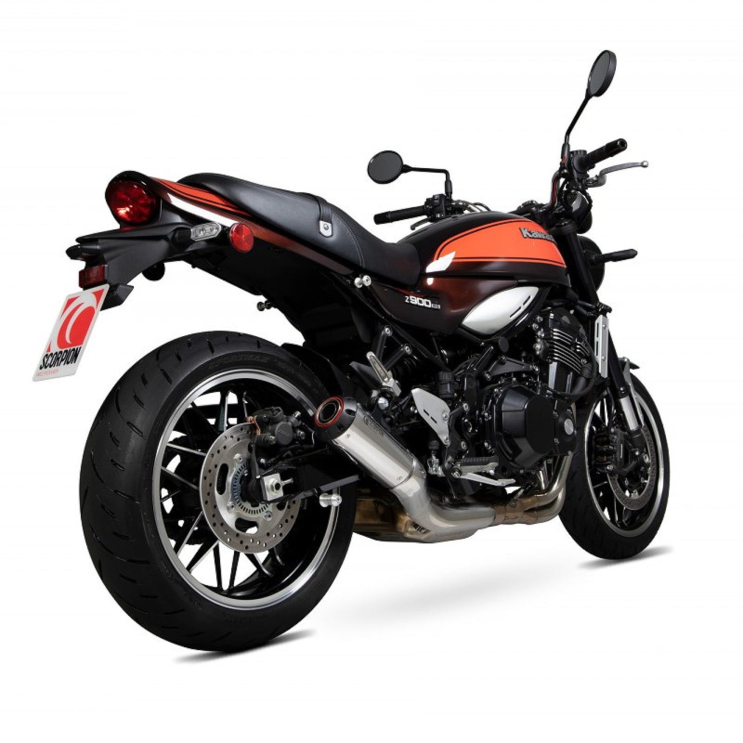 Kawasaki Z900RS 18- Red Power Stainless Steel Slip-on Exhaust
