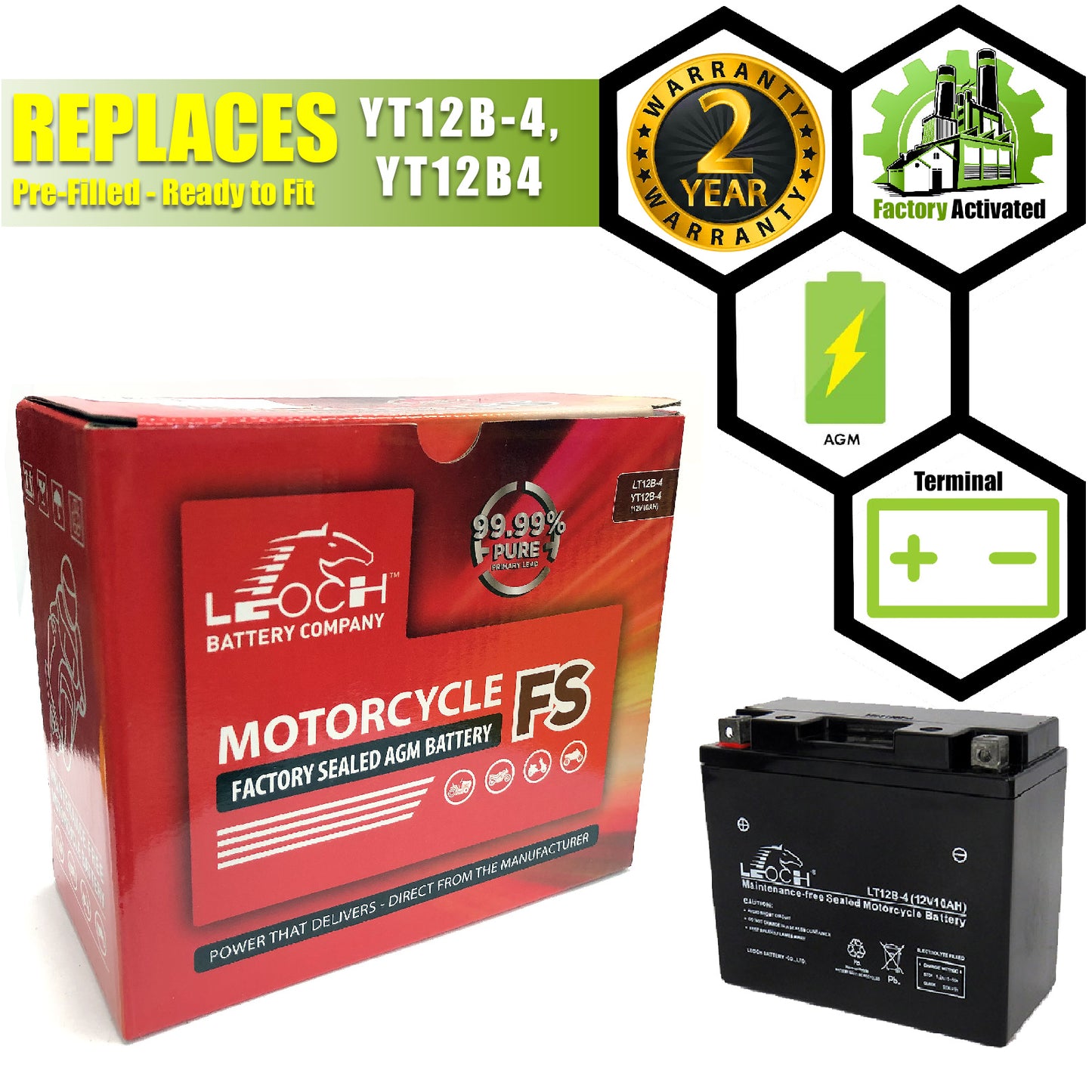 LT12B-4 Leoch Sealed AGM Battery