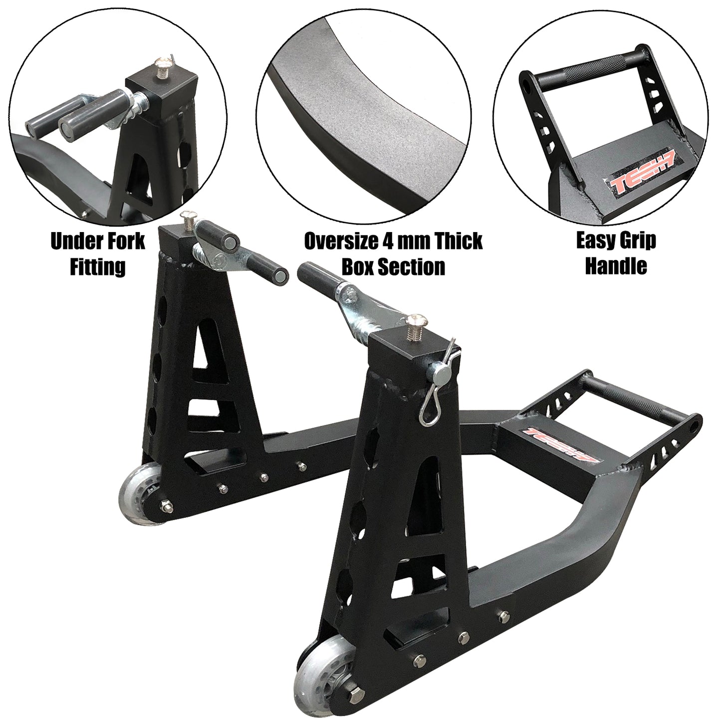 Heavy Duty Front Alloy Stand Black