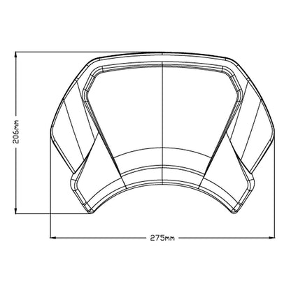 3592P Puig Aluminium Front Plate Silver