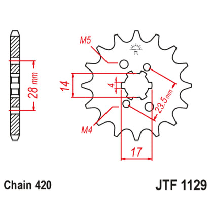 1129.12 Front Steel Sprocket