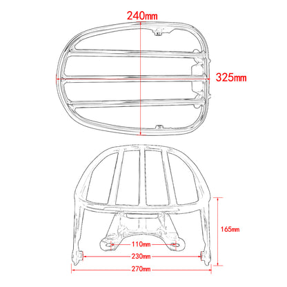 Harley Davidson FLDE FLHC & FLHCS Models 2018 > Luggage Rack Chrome
