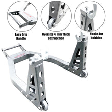 Tech7 Pro Range Heavy Alloy Rear Paddock Stand with V - Hooks