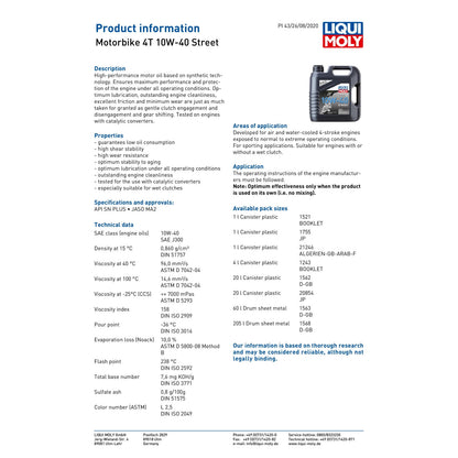 Liqui Moly 10w40 Semi Synthetic 4 Litre