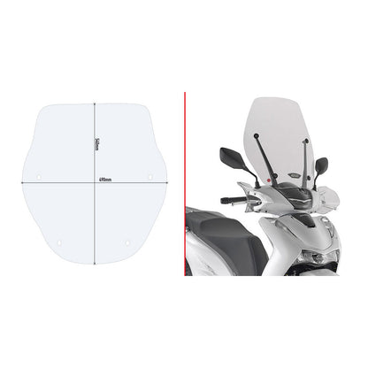 Honda SH125 SH150 2020 - 2021 Givi Clear Screen Blade H54 x W49 cm
