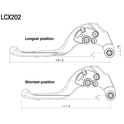 Suzuki GSXR1000 09-14 Rizoma Adjustable Plus Clutch Lever Aluminum Black