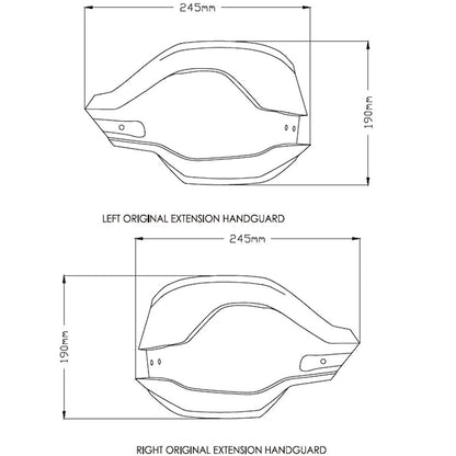 BMW R1200GS Puig Handguard Extension Clear