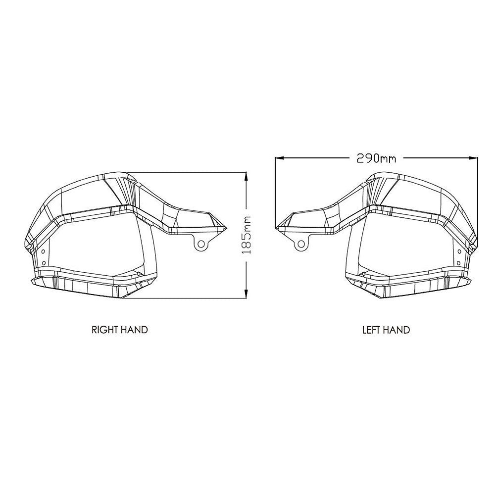 Honda CRF1000L 2016 - 2019 Puig Handguard Hand Protector Extension Clear