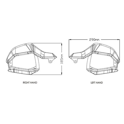 Honda CRF1000L 2016 - 2019 Puig Handguard Hand Protector Extension Clear