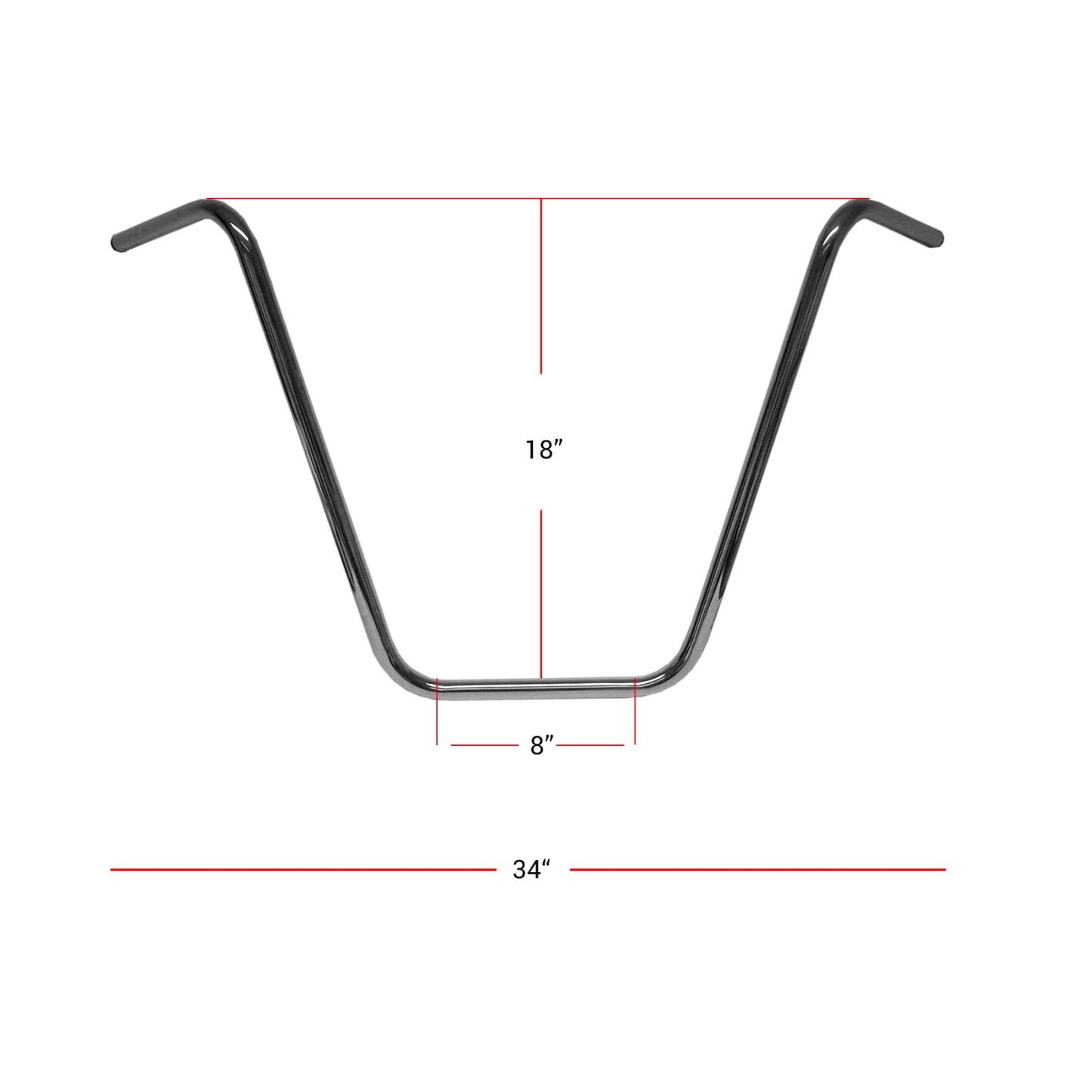 Chrome 7/8 18 Inch Rise Handlebar