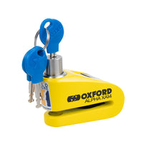 Oxford Alpha XA14 Alarm Disc Lock Yellow/Black