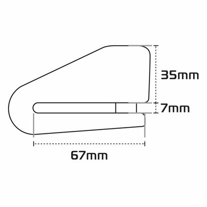 Oxford Alpha XA14 Alarm Disc Lock Yellow/Black