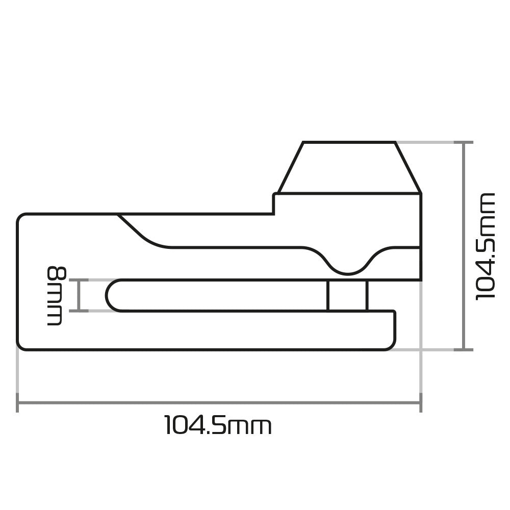 Oxford Titan 10mm Pin Disc Lock Black including Pouch