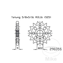 Benelli 752 750 S ABS 18-22 Esjot Front Sprocket 16 Teeth