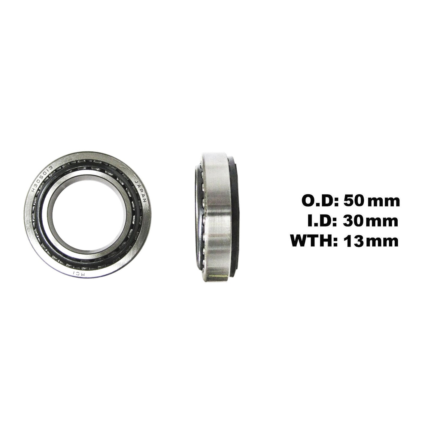 Steering Head Stock Taper Race Bearing (Single) Size 30x50x13mm
