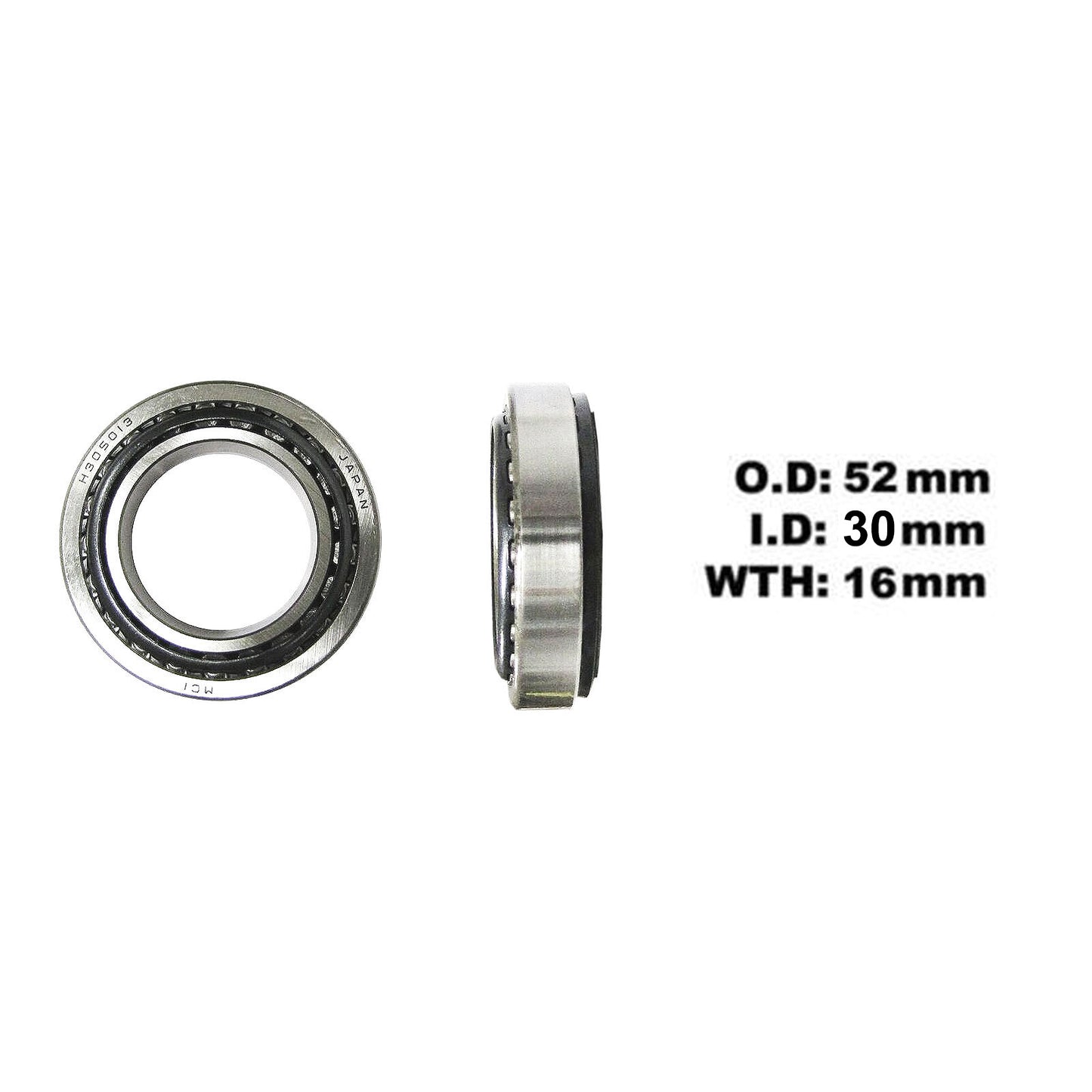 Steering Head Stock Taper Race Bearing (Single) Size 30x52x16mm