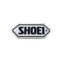 Shoei Sew On Badge White Blue Text