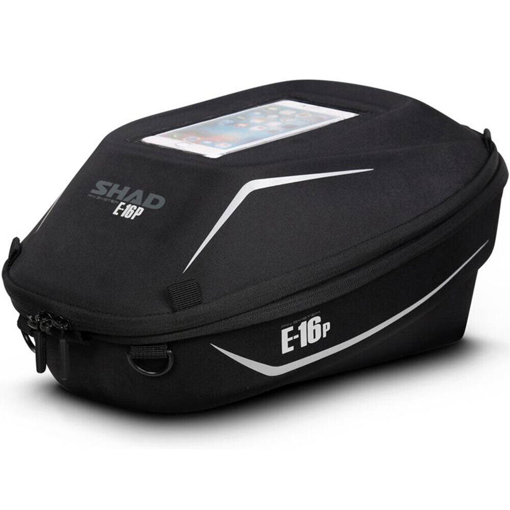 SHAD X0SE16P Pin System Tanklock Expandable Tank Bag Black 11-15L