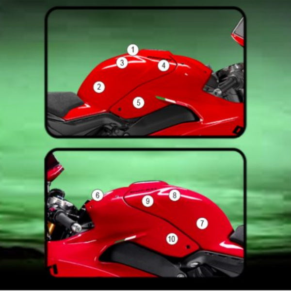 Ducati Panigale V4 2023 Eazi-Grip Tank Paint Protection Kit Gloss
