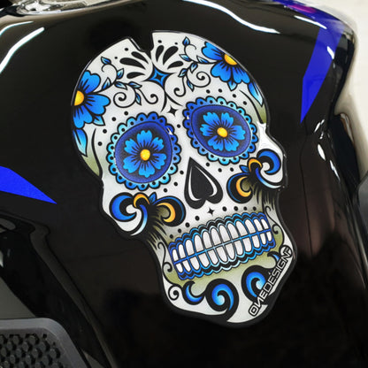 Ducati Panigale 1100 V4R 2023 Puig Sugar Skull Tank Pad Blue