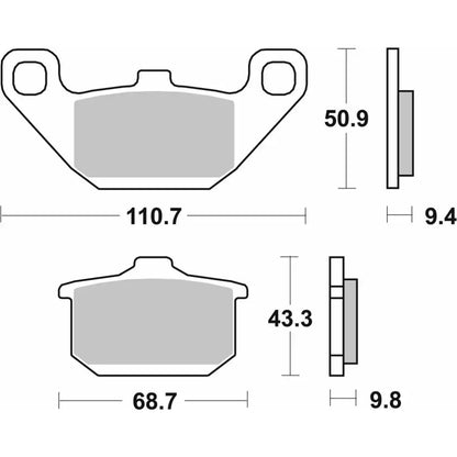 SBS 557LS Brake Pads Sinter