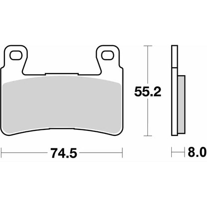 SBS 734DC Brake Pads Organic Racing