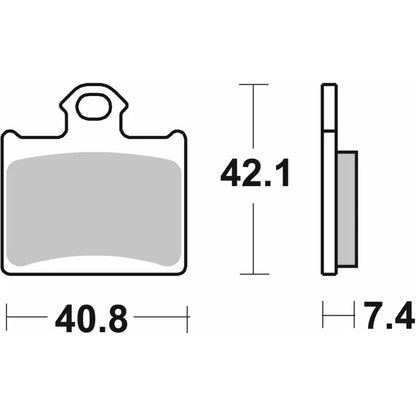 SBS 872RQ Brake Pads Organic Racing