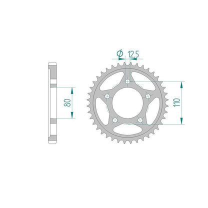RK Rear Steel Sprocket 520 Pitch 49 Teeth JTR1334.49