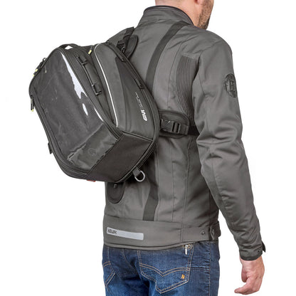 Givi EA130B Motorcycle Expandable Magnetic Tank Bag Black 26L Motorbike Luggage