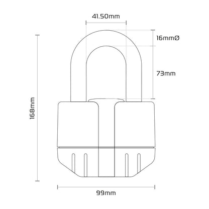 Oxford Boss Alarm 16mm x 1.5m Chain Lock