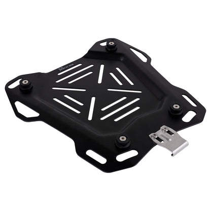 100L Bike-It Aluminium Top Box Black with Mounting Plate