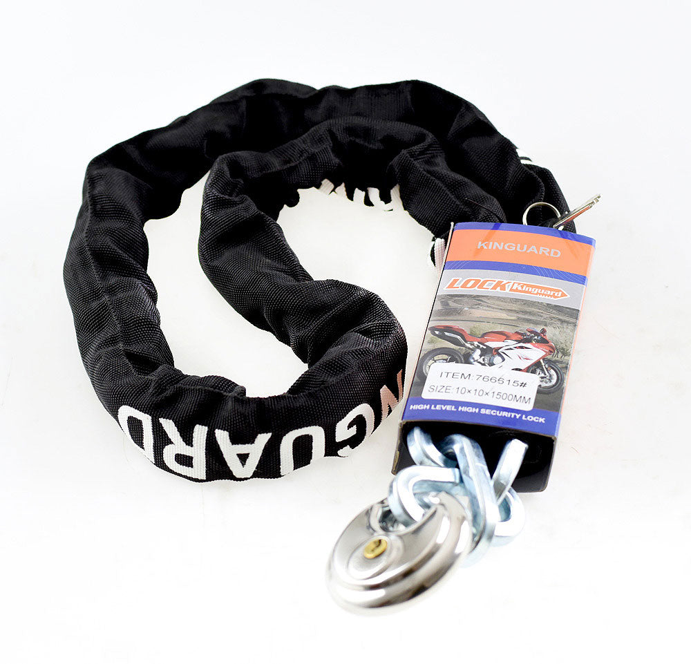 Kinguard Heavy Duty Chain and Disc Padlock 1.5m x 10mm
