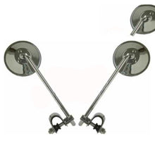 10mm Chrome Mirrors Clamp On Pair