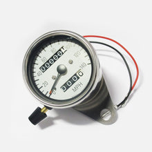 60mm Mini Speedo White Face (MPH) with Trip