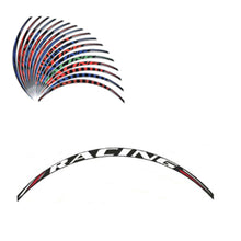 Print Racing Wheel Logo Stripe White/Red/Black
