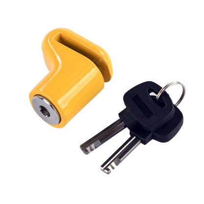 Mammoth Micro Yellow Motorcycle & Scooter Brake Disc Lock With 6mm Pin