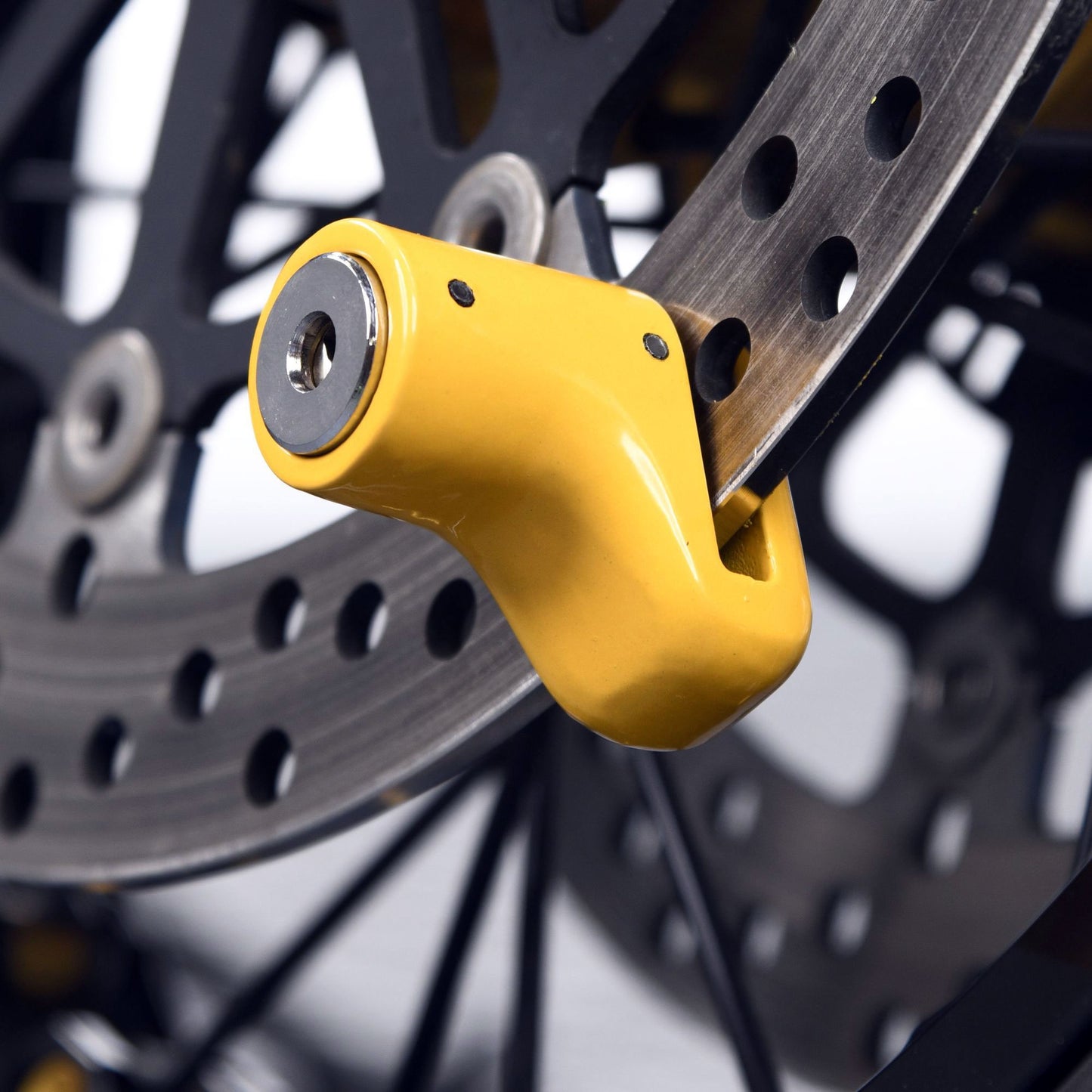 Mammoth Micro Yellow Motorcycle & Scooter Brake Disc Lock With 6mm Pin