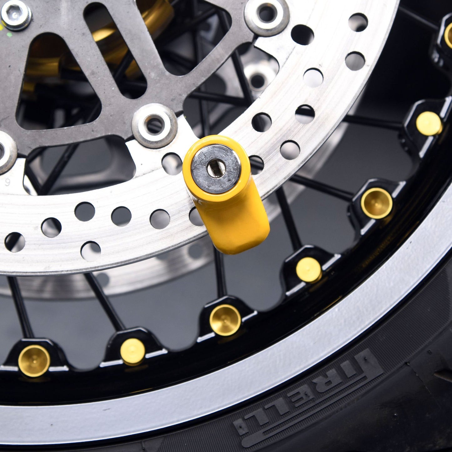 Mammoth Micro Yellow Motorcycle & Scooter Brake Disc Lock With 6mm Pin