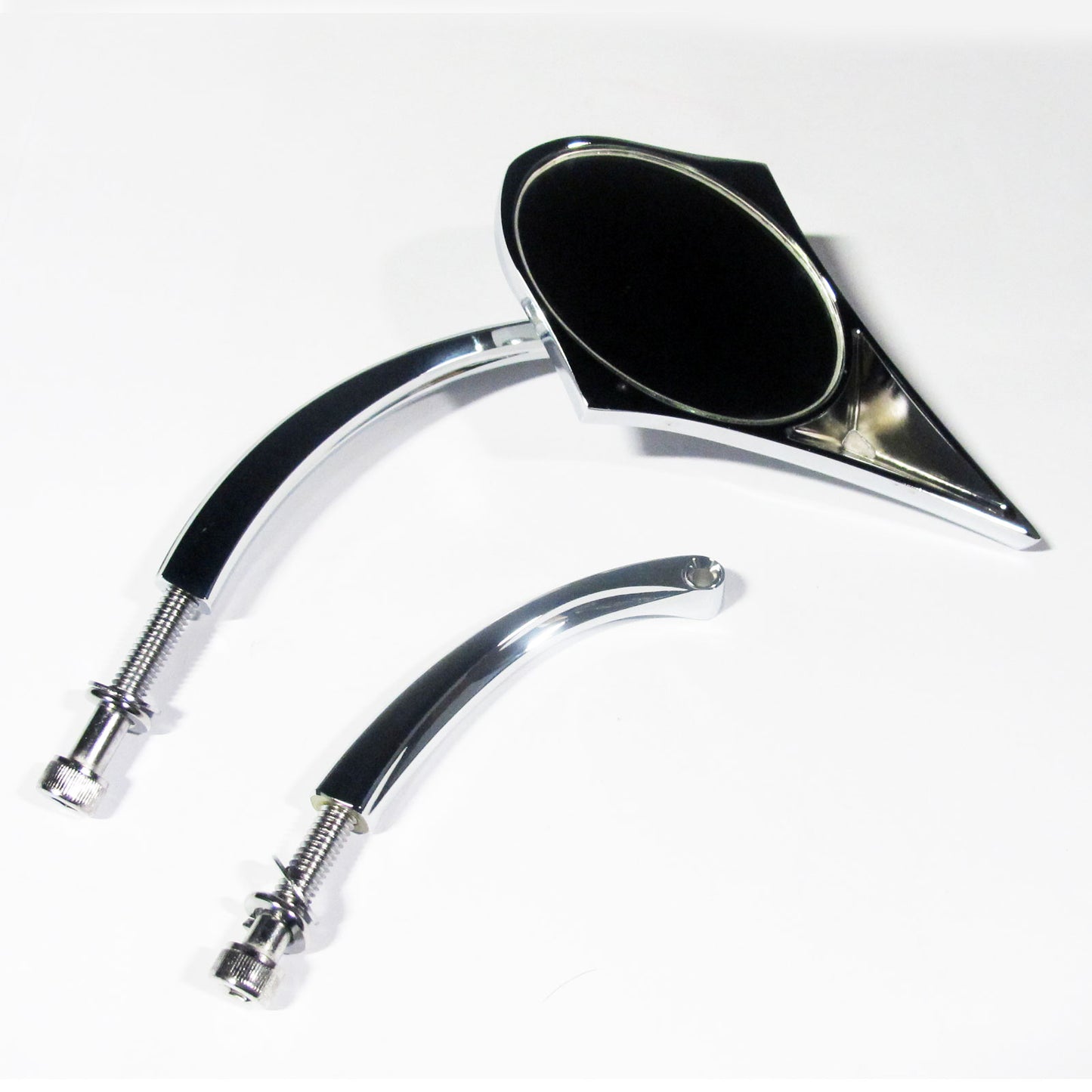 HD Halibut Chrome Mirror Universal 5inch
