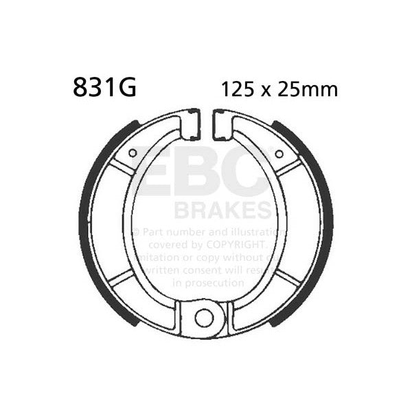 EBC Grooved Brake Shoe Set 831G