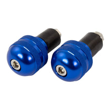 Universal Knurled Bar Ends Blue