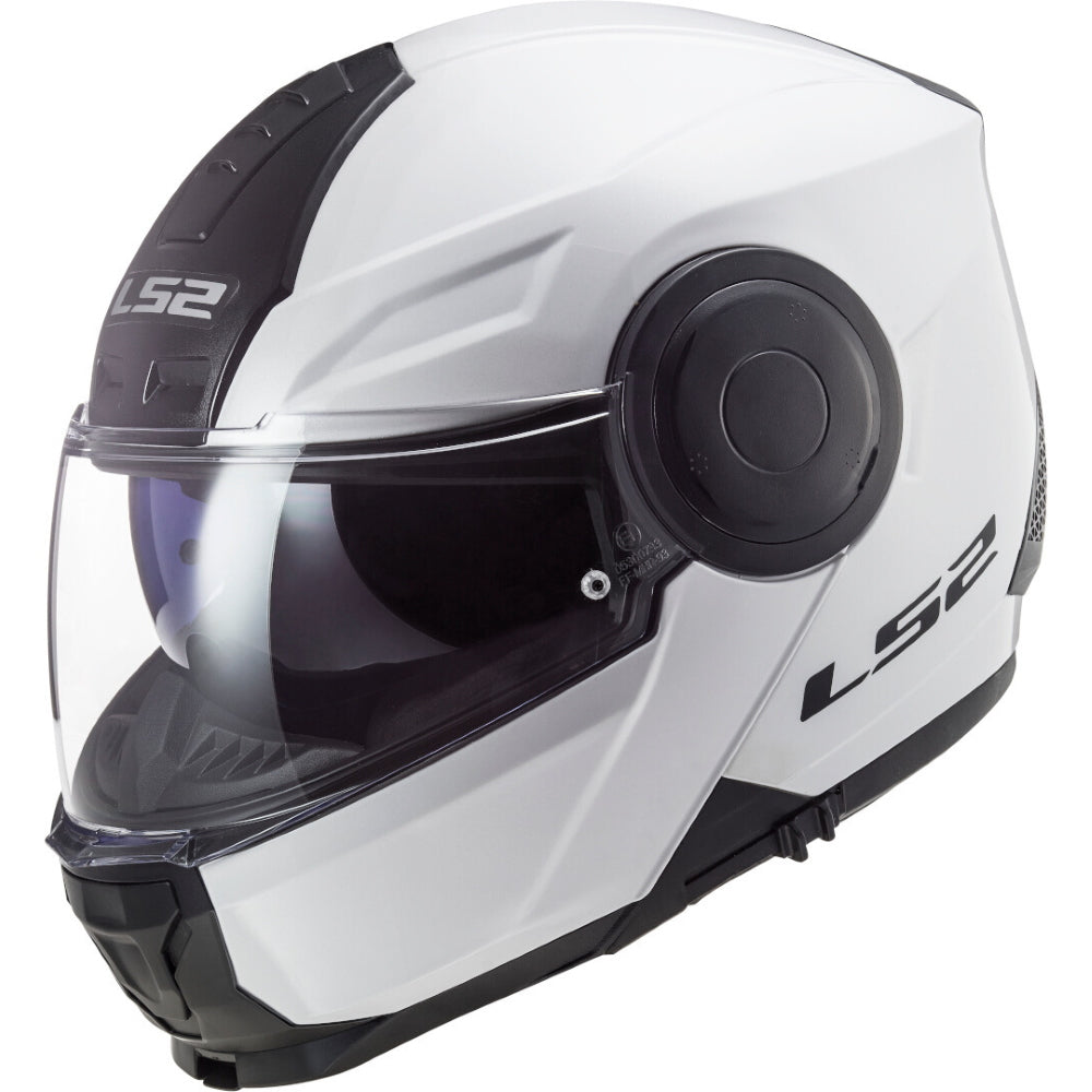 LS2 FF902 Scope Solid White Flip Front Helmet