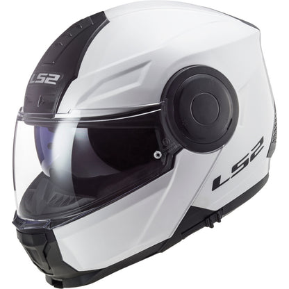 LS2 FF902 Scope Solid White Flip Front Helmet